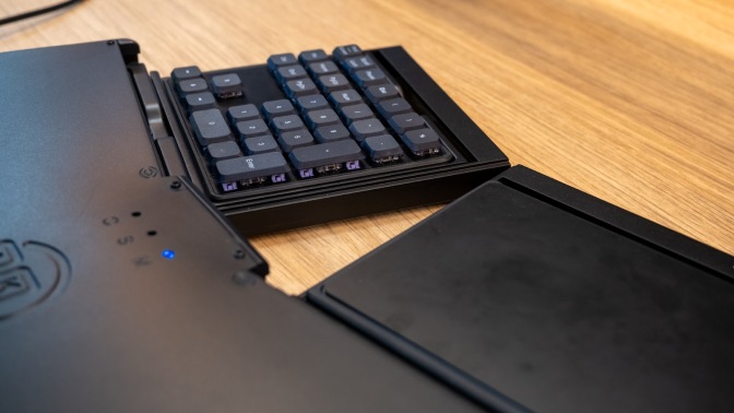 The AutoKeybo sitting on a desk.