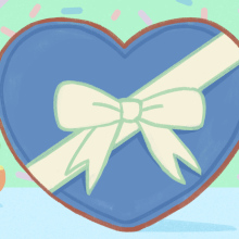 illustration of heart-shaped gift box