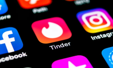 Tinder app on a phone screen