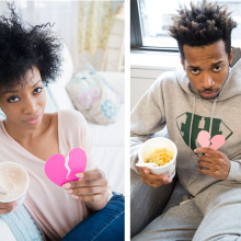 We swapped stock photos of 'lonely' women with 'lonely' men