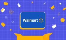 walmart logo and box