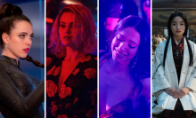 Margaret Qualley in "The Substance", Selena Gomez in "Emilia Perez", Mikey MAdison in "Anora" and Anna Sawai in "Shōgun"