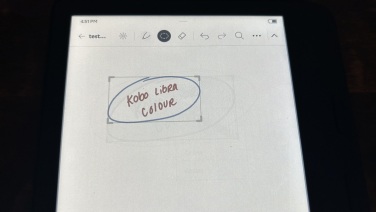 picture of kobo display with ghosting