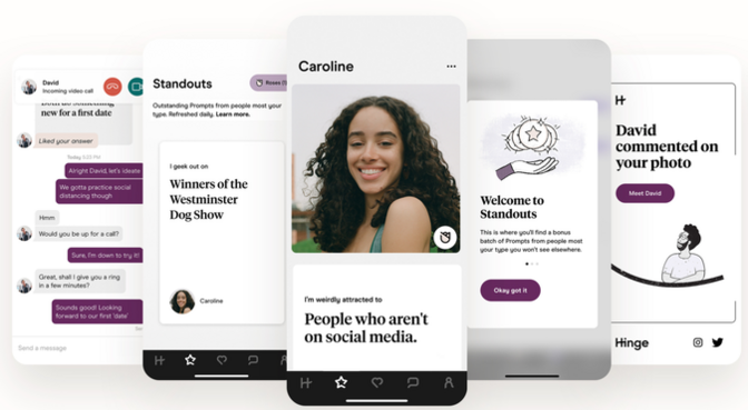 hinge app pages 