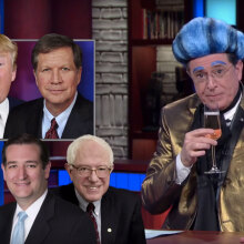 Stephen Colbert honors fallen candidates in 'Hungry For Power Games'