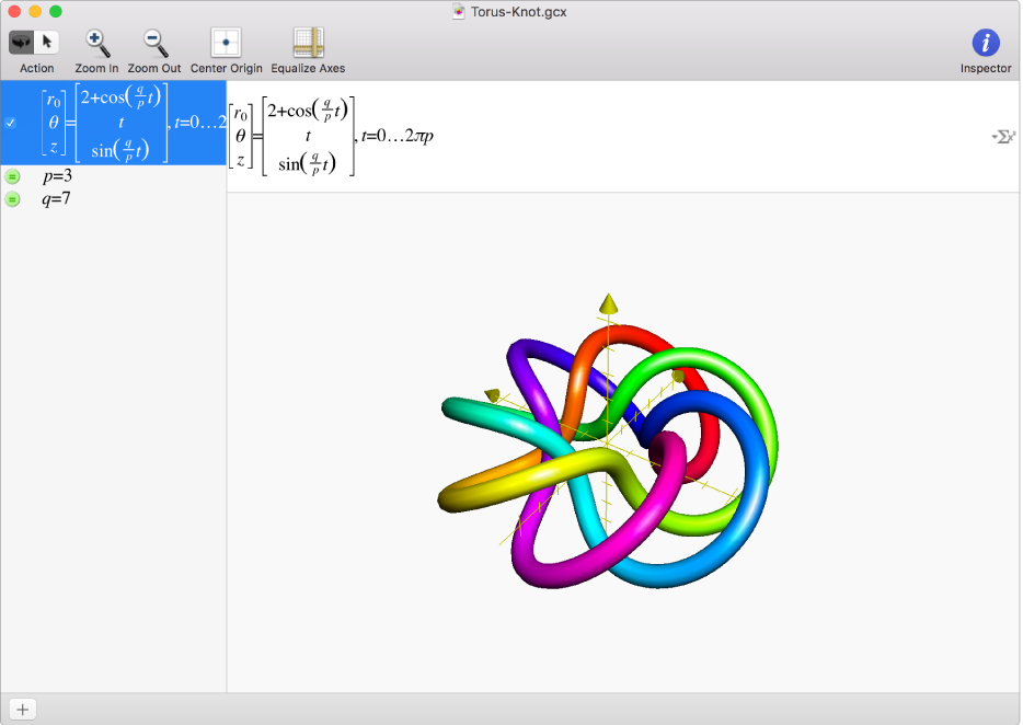 A Torus Knot 3D graph.