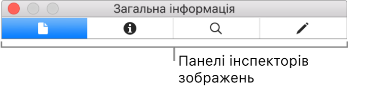 Панелі інспектора для зображення.