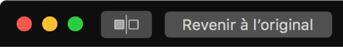 Le bouton Revenir à l’original près du coin supérieur gauche de la fenêtre Photos.