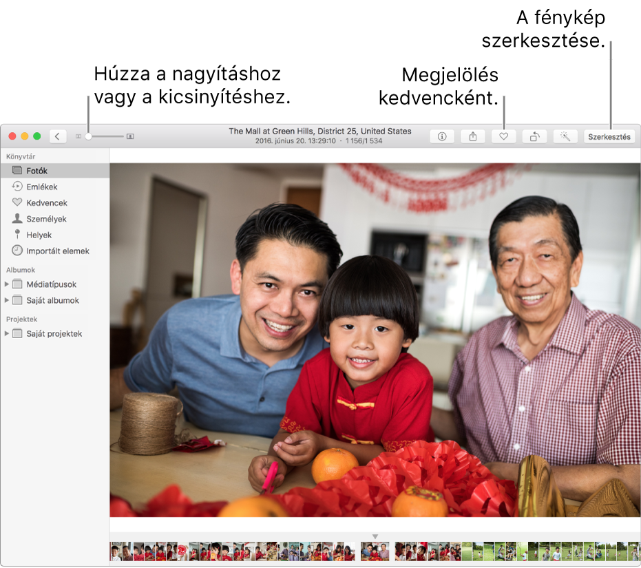 Fotót megjelenítő Fotók ablak.