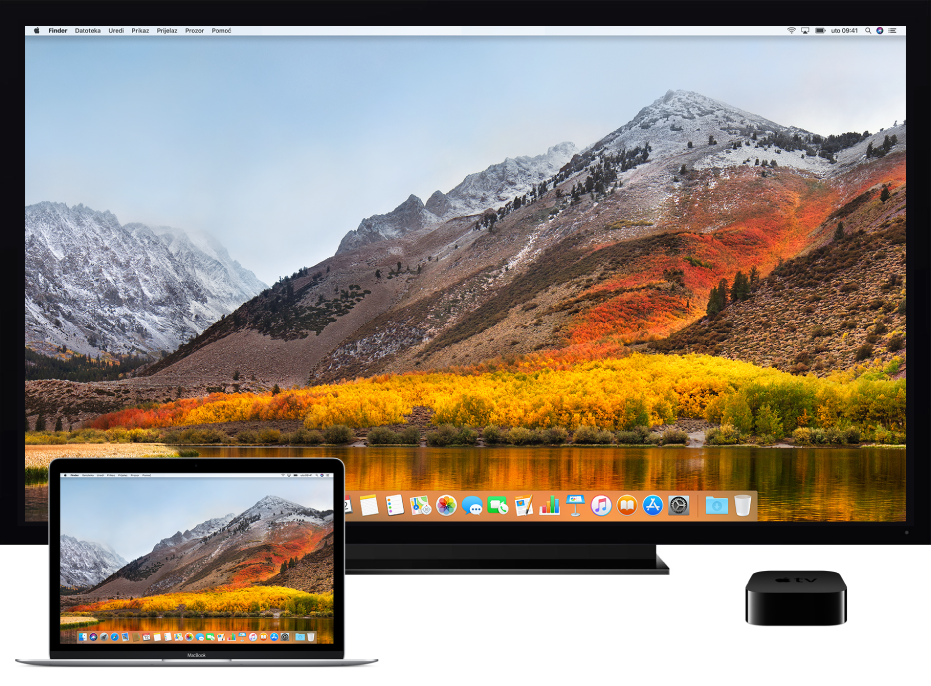 Podešavanje Mac računala, HDTV-a i Apple TV-a