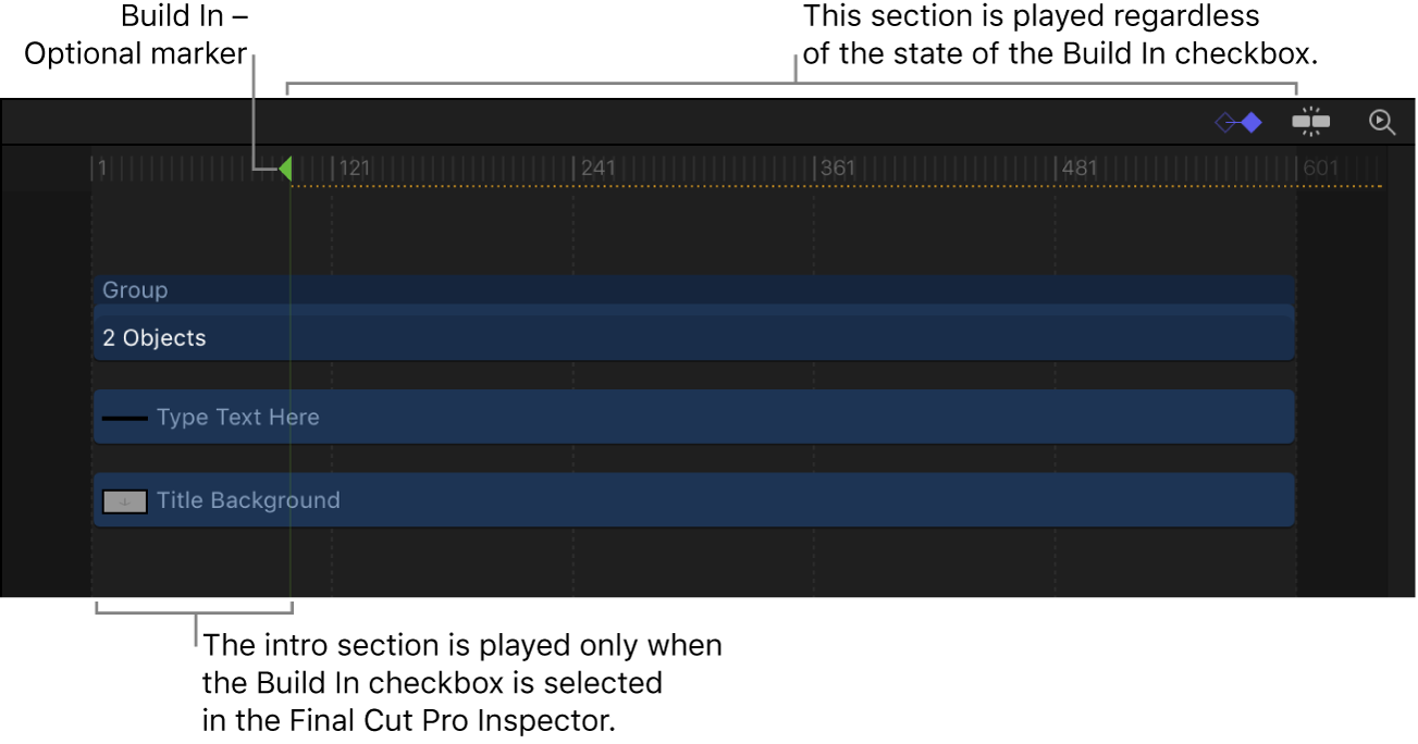 Build In - Optional marker in Timeline