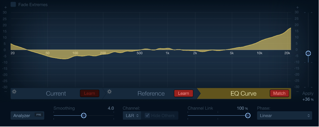 Das Fenster „Match EQ“