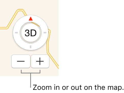 Zoom buttons on the map.