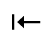 Symbole Tabulation à gauche