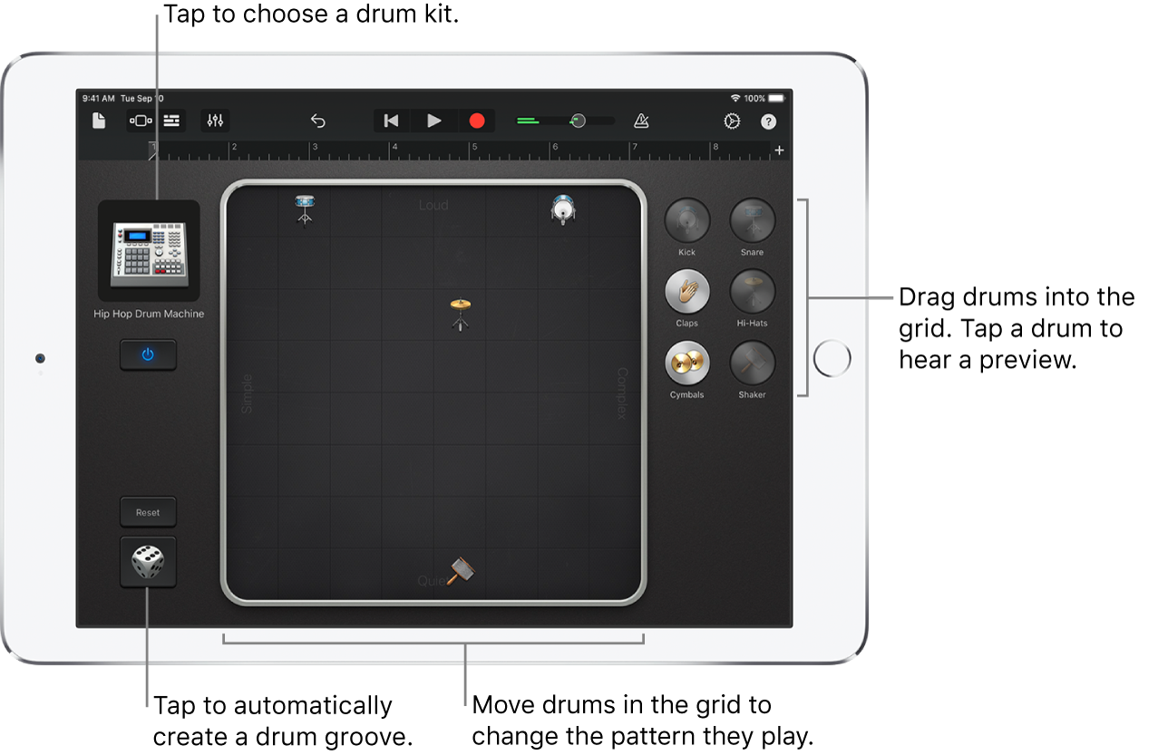 Smart Drums Touch Instrument