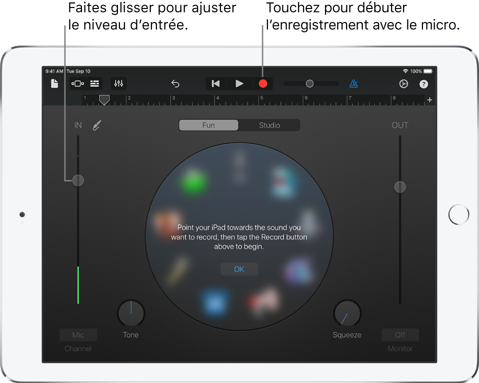 Instrument tactile Audio Recorder