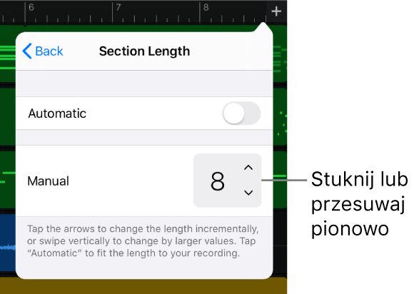 Narzędzia zmiany długości sekcji utworu