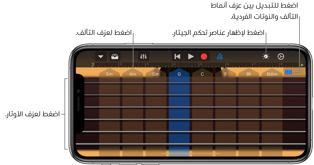 آلة الغيتار التي تعمل باللمس