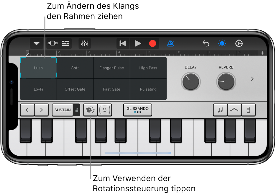 Touch-Instrument „Keyboard“