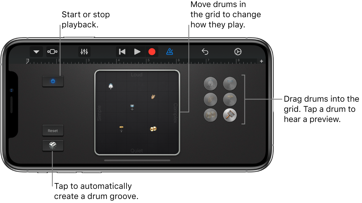 Smart Drums Touch Instrument