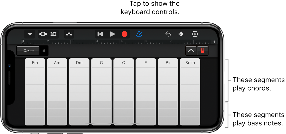 Keyboard chord strips