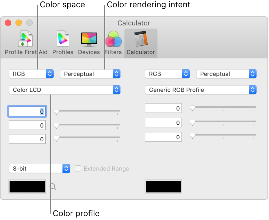 The color calculator.