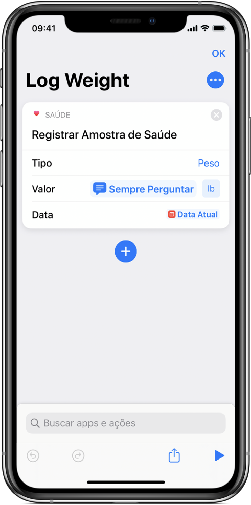 Token da variável Perguntar Sempre no campo Data da ação “Registrar Amostra de Saúde”.