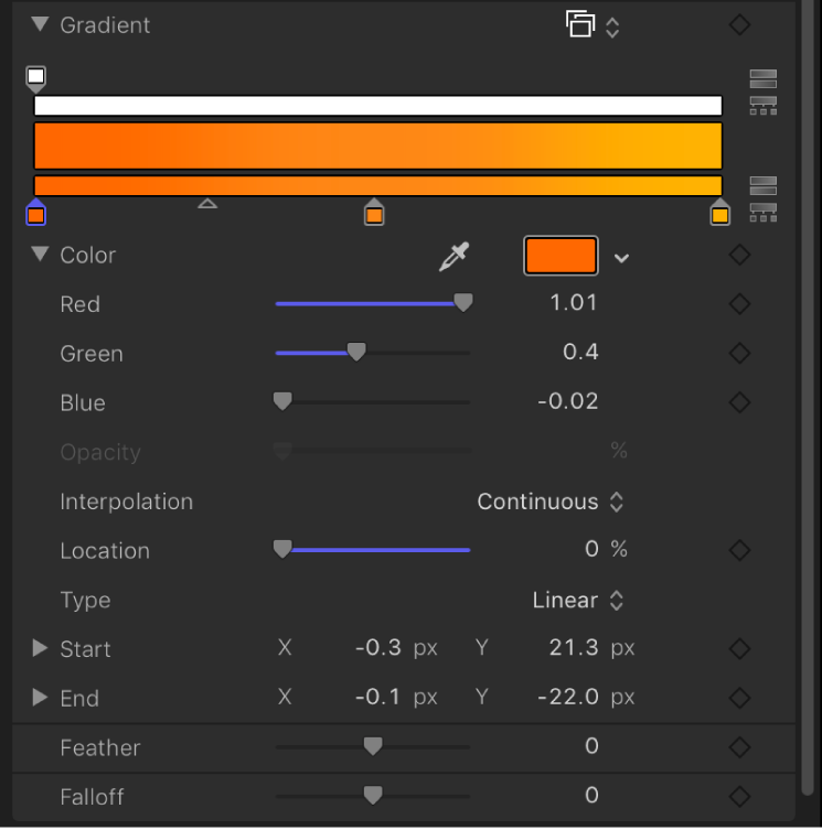 Gradient editor