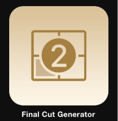 Final Cut Generator icon in Project Browser