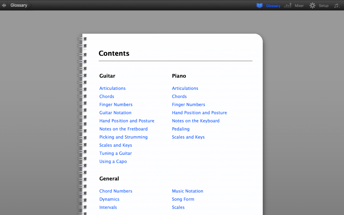 Glossar „Instrument lernen“