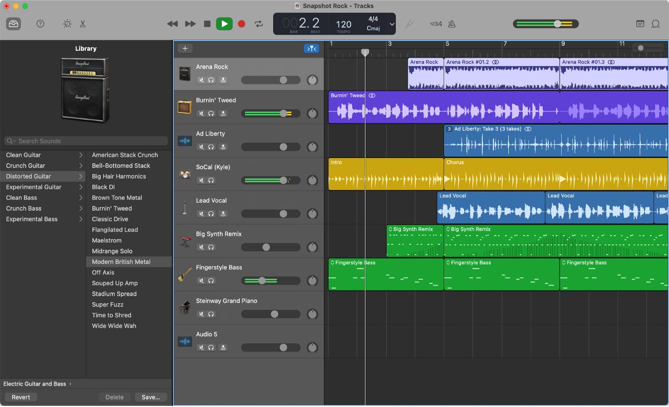 Projet GarageBand.