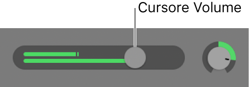 Intestazione traccia con cursore Volume.