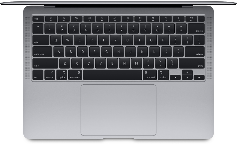 MacBook Air visto de cima.