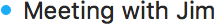 Events set for specific times in month view are marked with a dot