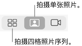 “四格照片”和“照片”按钮。
