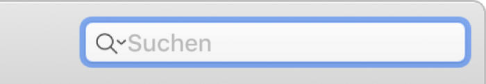 Das Suchfeld in iTunes