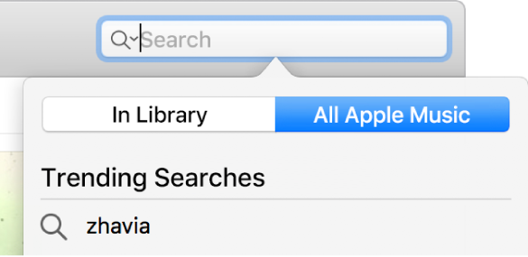 The search field for Apple Music.