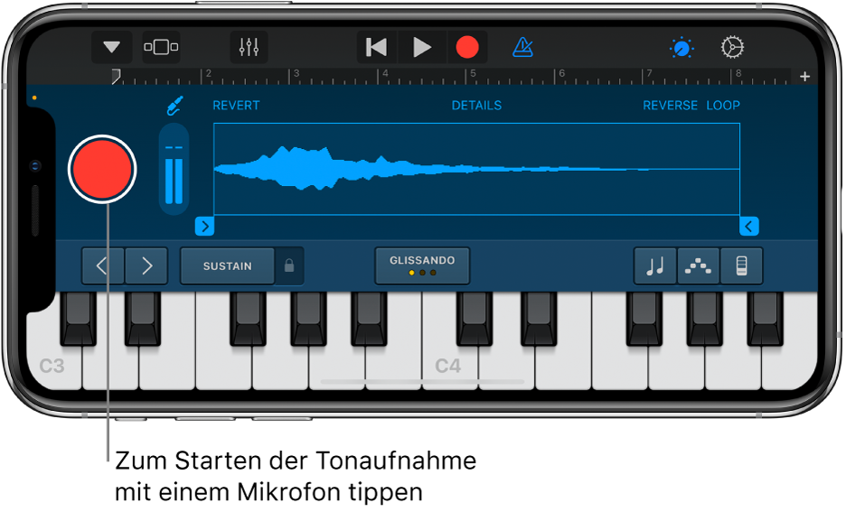 Touch-Instrument „Sampler“