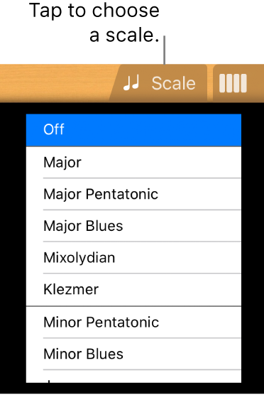 Guitar Scale button