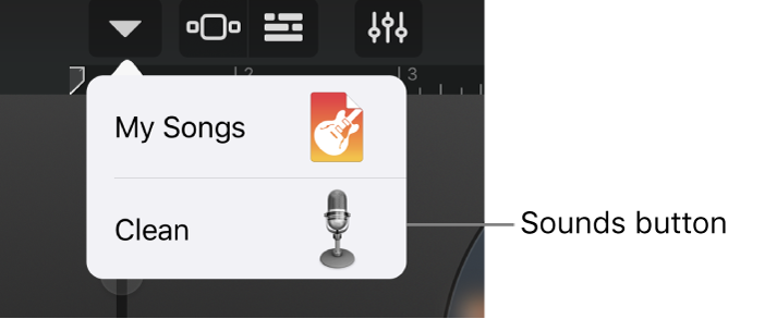 Studio View Sounds button