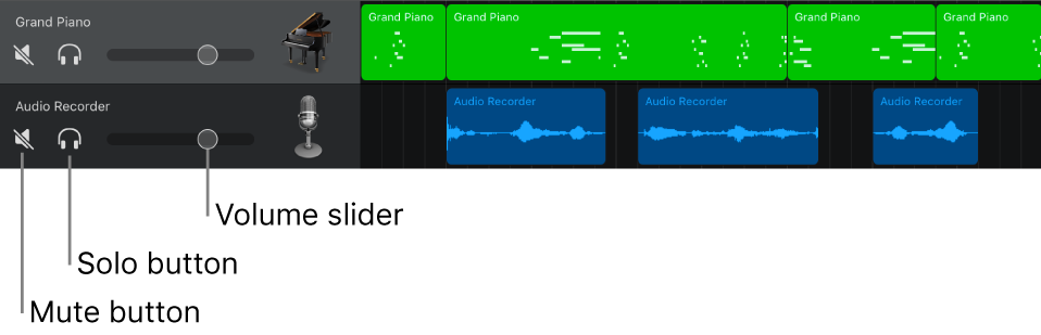 Track header open, showing controls