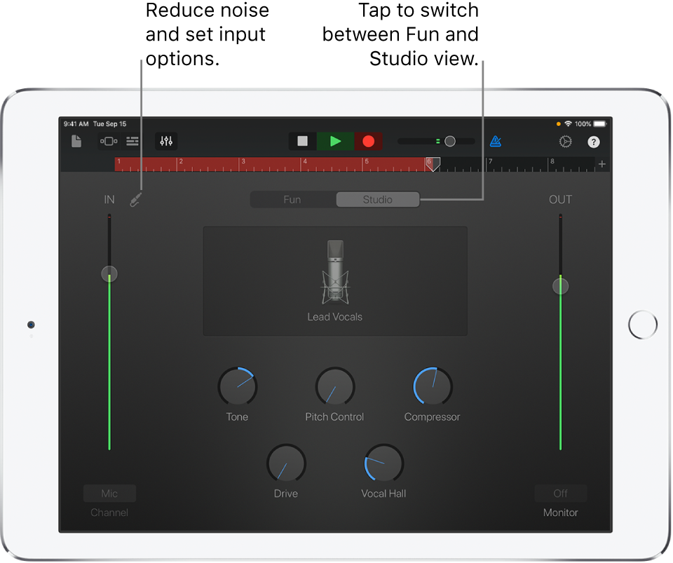 Audio Recorder Studio View