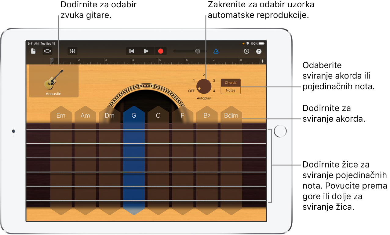 Dodirni instrument Gitara