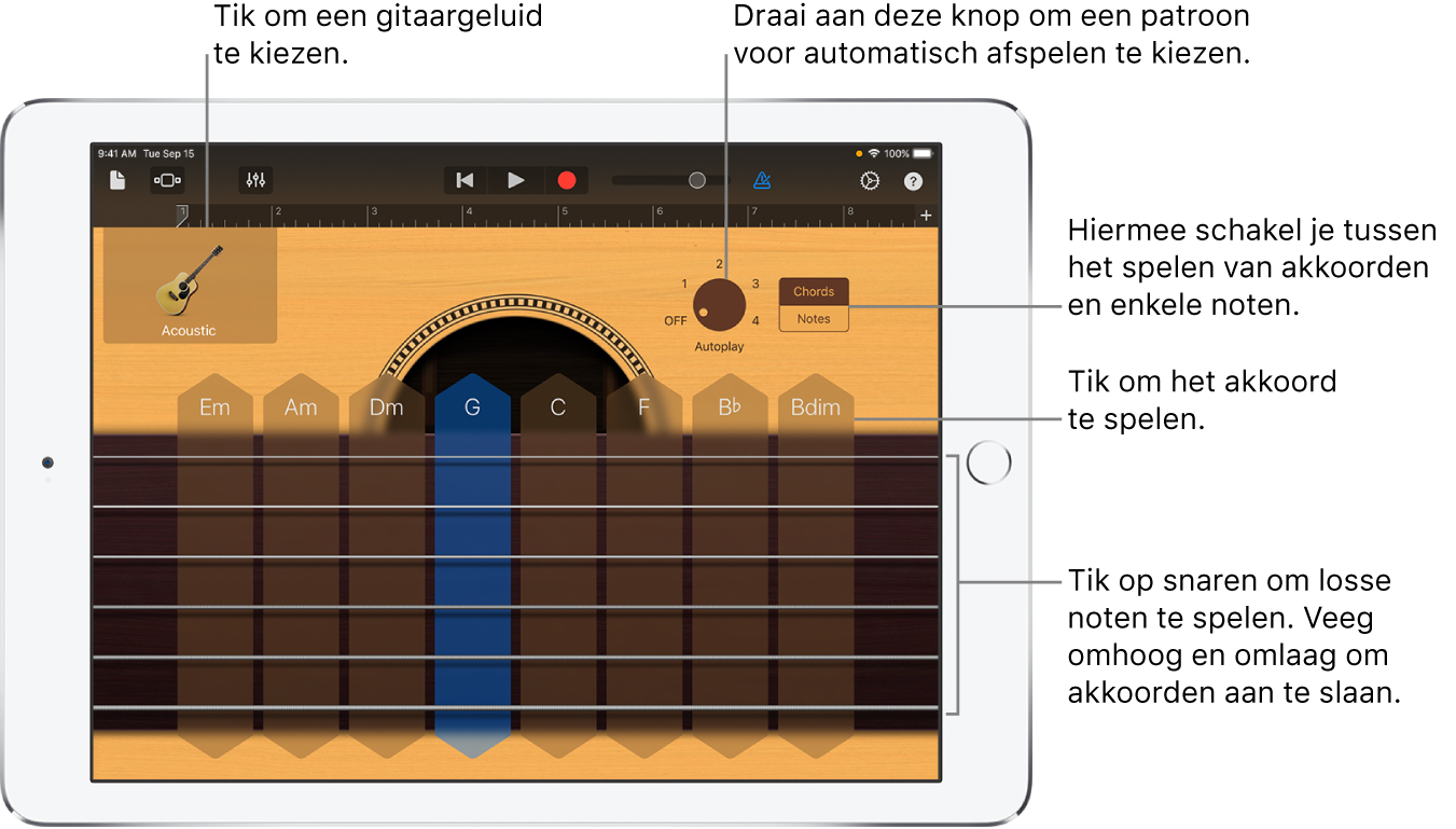 Touch-instrument Gitaar