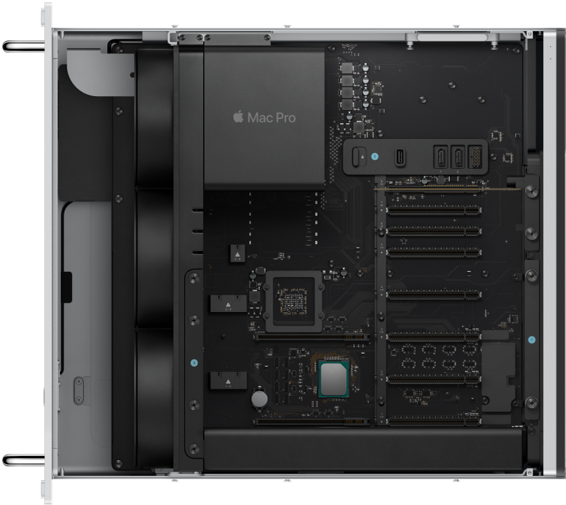 Internal view of Mac Pro.