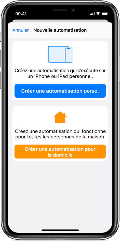 Nouvelle automatisation lorsqu’il en existe déjà une dans l’app Raccourcis.