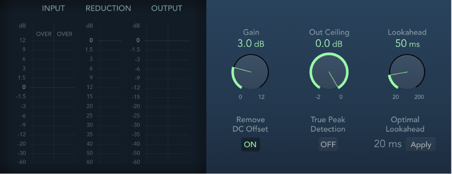 Fenêtre Adaptive Limiter.