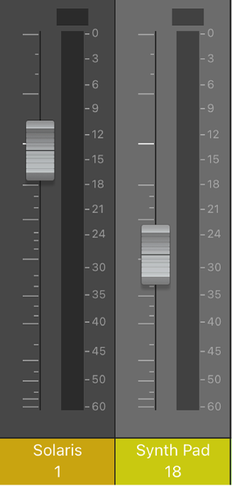 Figure. Volume faders.