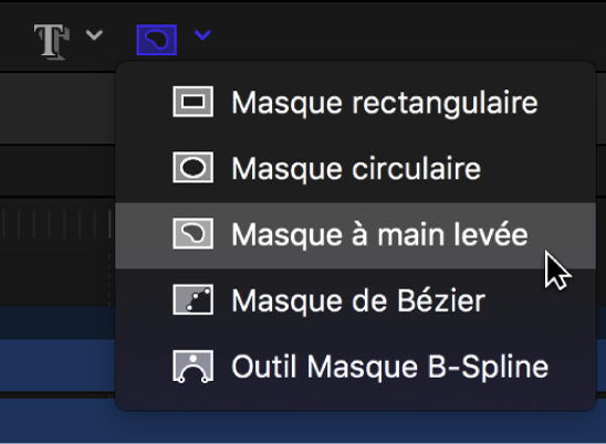 Outil Masque à main levée dans la barre d’outils du canevas