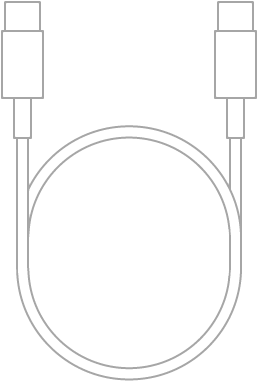 Le câble de recharge USB-C.